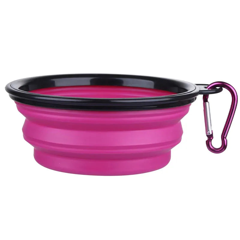 Collapsible silicone travel bowl