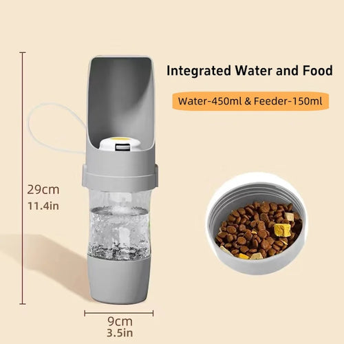 2-in-1 Portable Water Bottle with Storage Food and Water Container