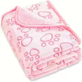 1pcs Ultra-Soft Paw Print Dog Blankets