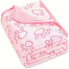 1pcs Ultra-Soft Paw Print Dog Blankets