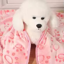 1pcs Ultra-Soft Paw Print Dog Blankets