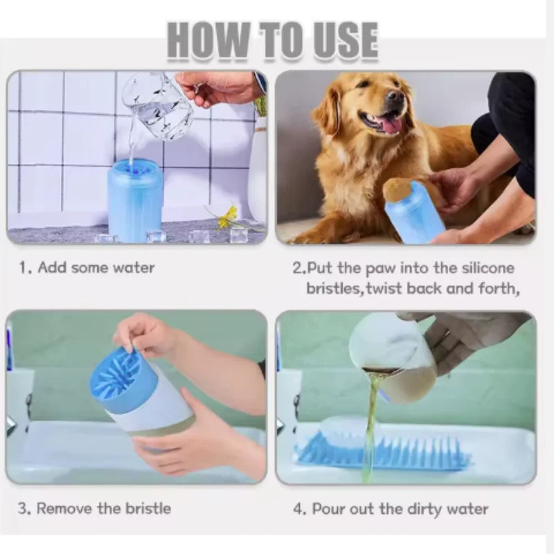 Portable Soft Silicone Paw Cleaner Cup