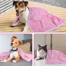 1pcs Ultra-Soft Paw Print Dog Blankets