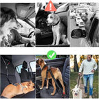 2-in-1 Adjustable Pet Car Seatbelt Restraint Tether