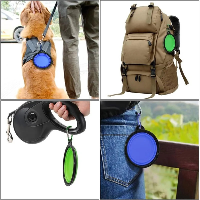Collapsible silicone travel bowl